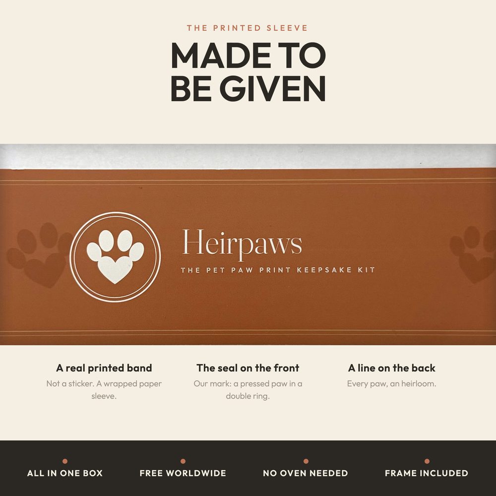 Paw Print Keepsake Kit for cats and dogs — air-dry clay 3D paw impression in a frame — photo 10